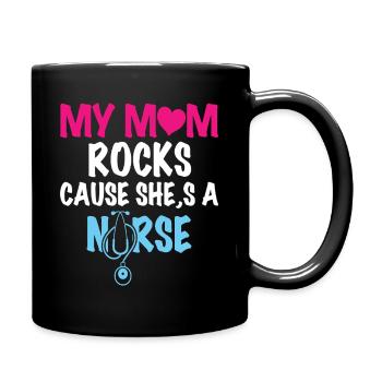 Maman infirmière - Mug uni - noir - Droite