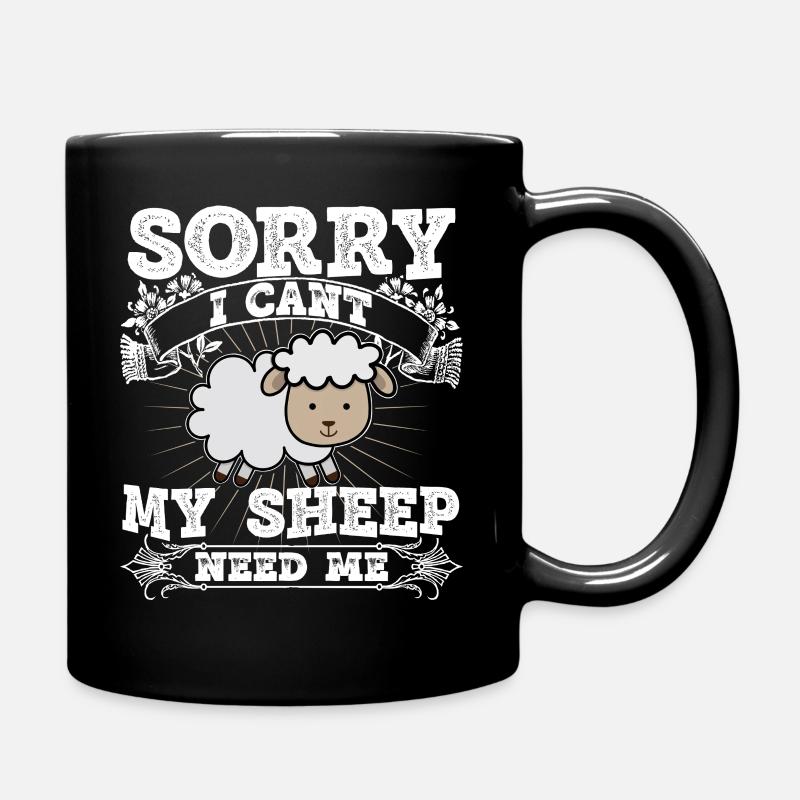 Schafhirte Schäfer Hirte Landwirt Herde Schafe - Tasse einfarbig - Schwarz