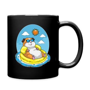 Natation de hamsters dans l’anneau d’été - Mug uni - noir - Droite