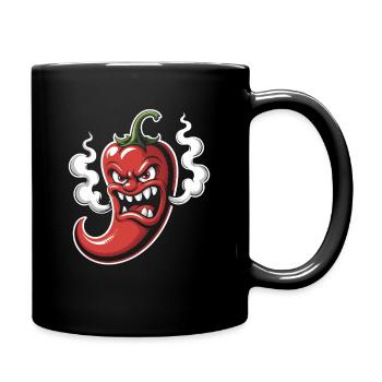 Scharfes Chili Gärtner Design Kawaii Chili Schotte - Tasse einfarbig - Schwarz - Rechts