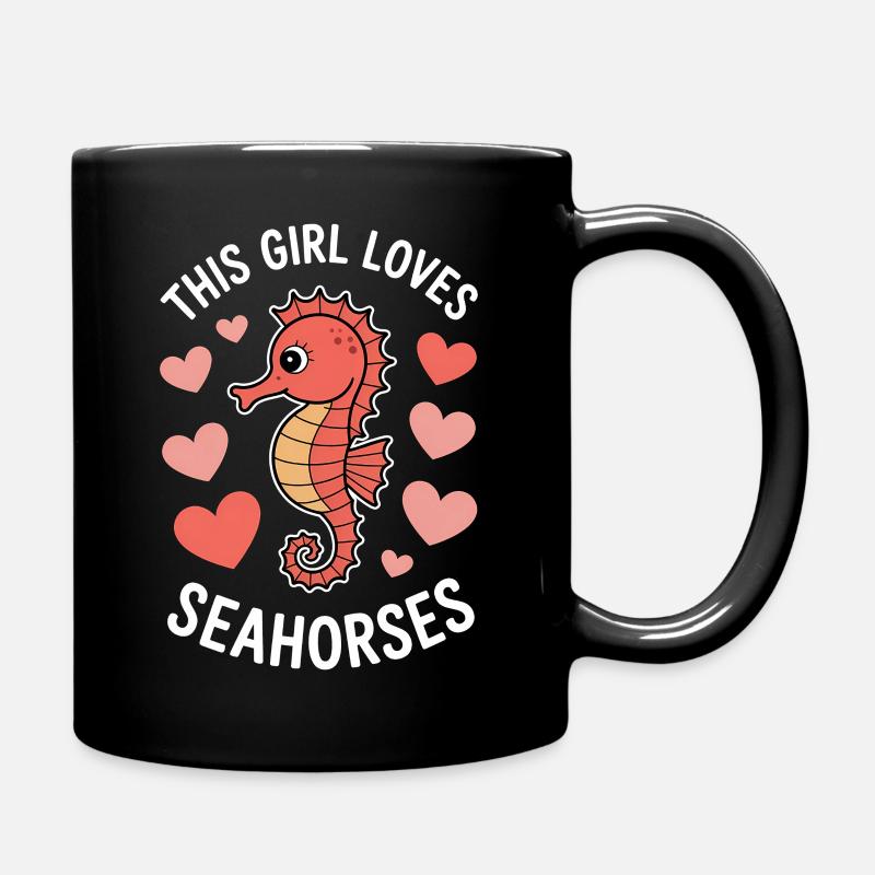 Seepferdchen Spruch Lustiges Seepferdchen Geschenk - Tasse einfarbig - Schwarz