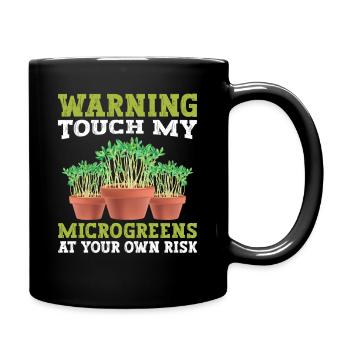  Microgreen Growing Kit Sprout Farmer Vegan Diet - Full Colour Mug - black - Right