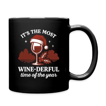 Noël est la période la plus viticole de la - Mug uni - noir - Droite