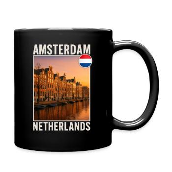 Amsterdam - Tasse einfarbig - Schwarz - Rechts