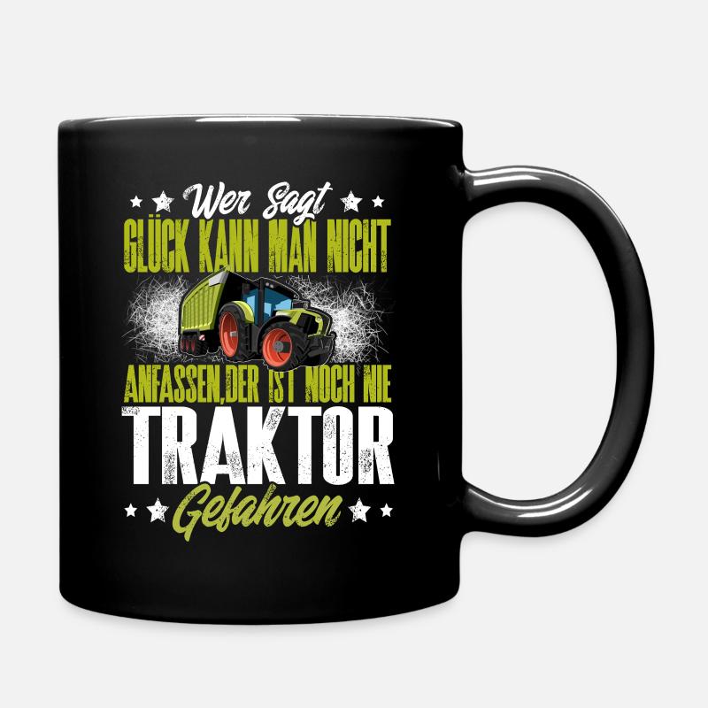 Traktor Landwirt - Tasse einfarbig - Schwarz