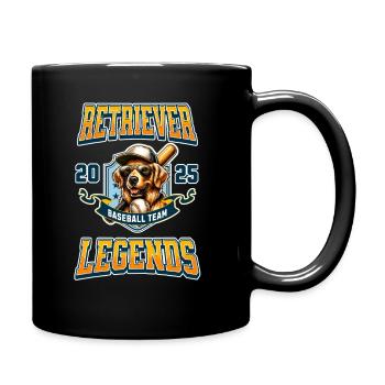 Golden Retriever Baseball Team - Tasse einfarbig - Schwarz - Rechts