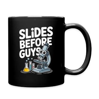 Lab Technician Slides Before Guys Laboratory Work - Full Colour Mug - black - Right