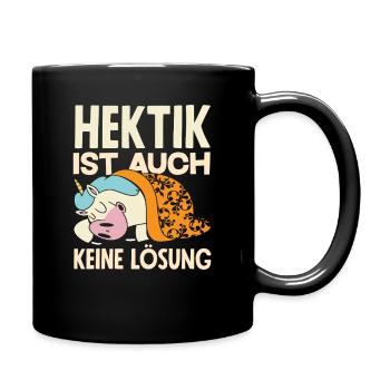 Funny Unicorn No Motivation Saying - Full Colour Mug - black - Right