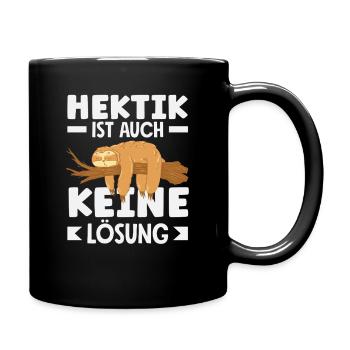 Funny Sloth No Motivation Saying - Full Colour Mug - black - Right