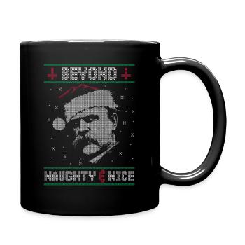 BEYOND NAUGHTY & NICE NIETZSCHE UGLY CHRISTMAS - Tasse einfarbig - Schwarz - Rechts