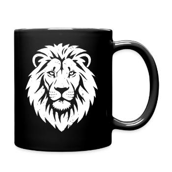 Lion Head King of Animals Vector - Full Colour Mug - black - Right