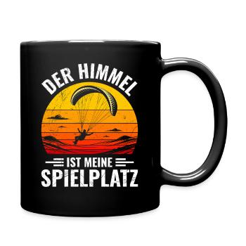 Paragliding THE SKY IS MY PLAYGROUND - Full Colour Mug - black - Right