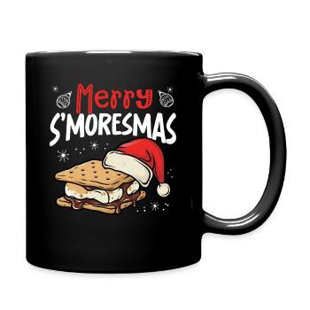 Merry S'moresmas Funny Holiday Campfire - Full Colour Mug - black - Right