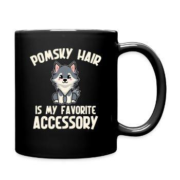 Pomsky Fournitures pour Peluche pour Chiens Harnais pour chien - Mug uni - noir - Droite