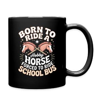 Hobby Horsing Steckenpferd - Tasse einfarbig - Schwarz - Rechts