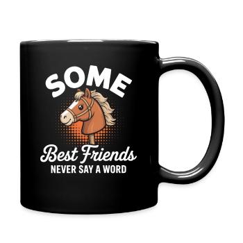 Hobby Horsing Steckenpferd - Tasse einfarbig - Schwarz - Rechts