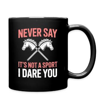 Hobby Horsing - Tasse einfarbig - Schwarz - Rechts