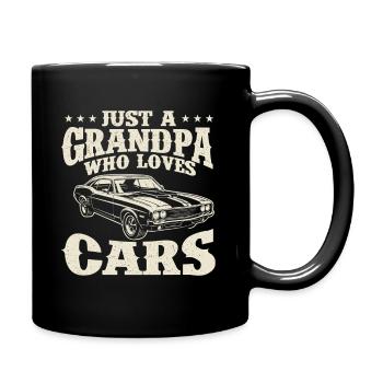 Juste un grand-père qui aime les voitures Drôle d’amoureux des voitures - Mug uni - noir - Droite