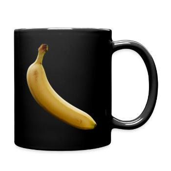 Banane Minimal Gelb Silhouette - Tasse einfarbig - Schwarz - Rechts