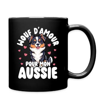 Love For My Australian Dog's Sweet Heart - Full Colour Mug - black - Right