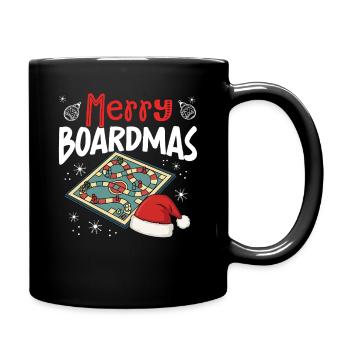 Merry Boardmas, Lustige Weihnachts-brettspieler - Tasse einfarbig - Schwarz - Rechts