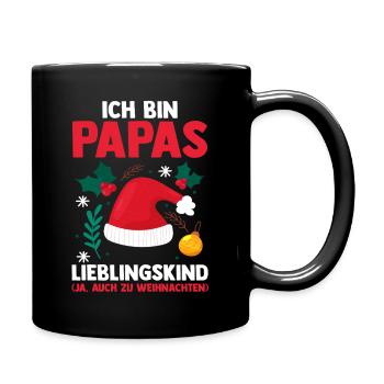Santa Claus Dad's favorite child Christmas - Full Colour Mug - black - Right