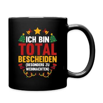 Weihnachtsmann Weihnachtszeit Weihnachts - Tasse einfarbig - Schwarz - Rechts