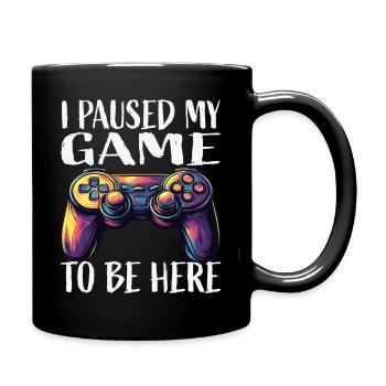 Game Pause Neon Controller - Full Colour Mug - black - Right