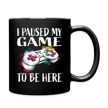Ich pausierte mein Spiel Game Controller - Tasse einfarbig - Schwarz - Rechts