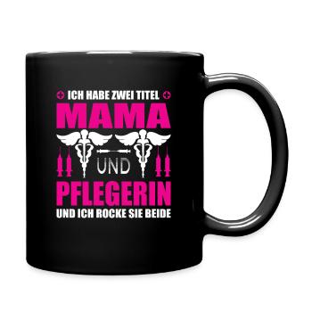 Maman et aidante - Mug uni - noir - Droite