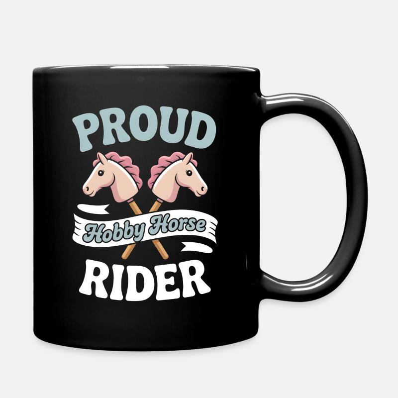 Hobby Horsing - Tasse einfarbig - Schwarz