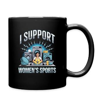 Je soutiens le bootleg inportable du sport féminin - Mug uni - noir - Droite