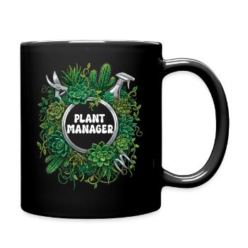 Funny Plant Manager Succulent Cactus - Full Colour Mug - black - Right