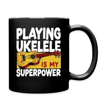Jeu du ukulélé hawaïen - Mug uni - noir - Droite