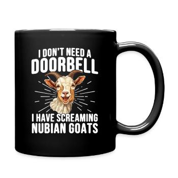  Nubian Goat Lover Goat Owner Nubian Goat Costume - Full Colour Mug - black - Right