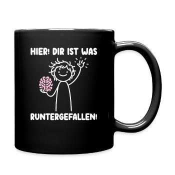 Here you fell down something sarcastic - Full Colour Mug - black - Right