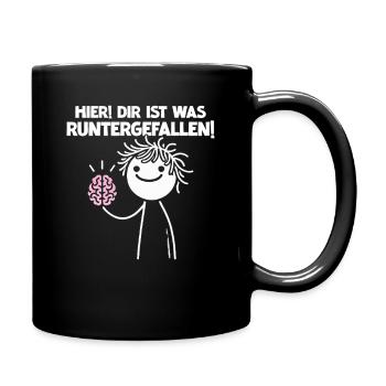 Here you fell down something sarcastic - Full Colour Mug - black - Right