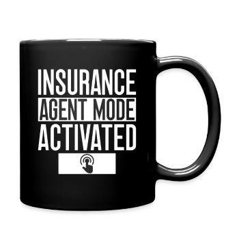 Insurance Agent Costume Mode Activated Medicare - Full Colour Mug - black - Right
