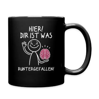 Here you fell down something sarcastic - Full Colour Mug - black - Right
