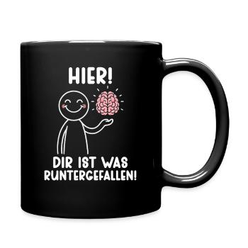 Here you fell down something sarcastic - Full Colour Mug - black - Right