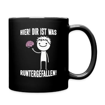 Here you fell down something sarcastic - Full Colour Mug - black - Right