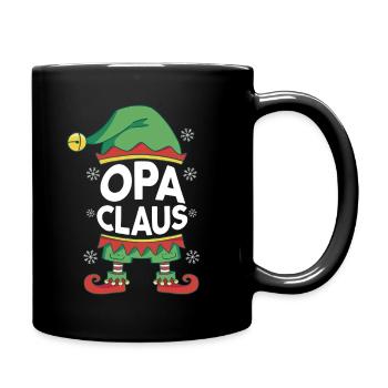 Weihnachtsmann Opa Claus Weihnachten - Tasse einfarbig - Schwarz - Rechts
