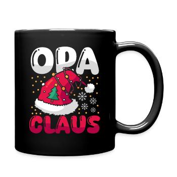 Weihnachtsmann Opa Claus Weihnachten - Tasse einfarbig - Schwarz - Rechts