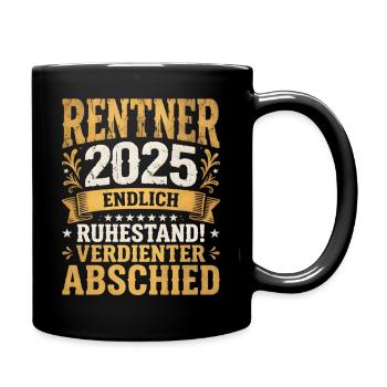 Pensioners 2025 Retirement Deserved Farewell - Full Colour Mug - black - Right