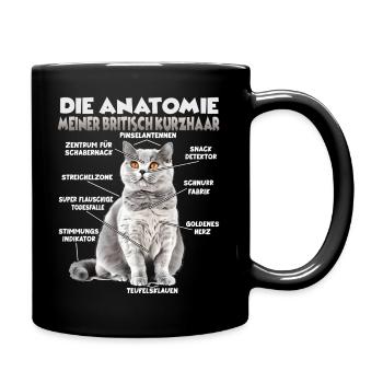 T britannique à cheveux court | Propriétaires de chats Cats British - Mug uni - noir - Droite