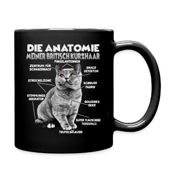 Cadeau britannique à poil court chats cadeau fan - Mug uni - noir - Droite