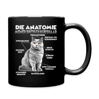 Britisch Kurzhaar Geschenk Katzenbesitzer Geschenk - Tasse einfarbig - Schwarz - Rechts