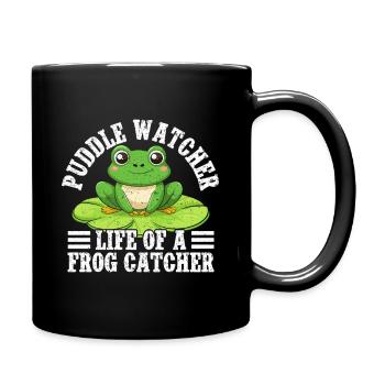 Frog Catcher Puddle Watcher Frog - Tasse einfarbig - Schwarz - Rechts