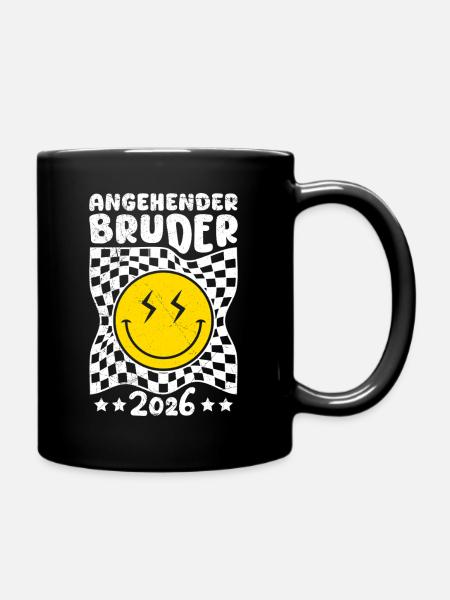 New Baby BUDDING BROTHER 2026 Funny - Full Colour Mug - black