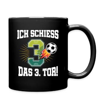I Shoot 3rd Goal Funny 3rd Birthday Football - Full Colour Mug - black - Right